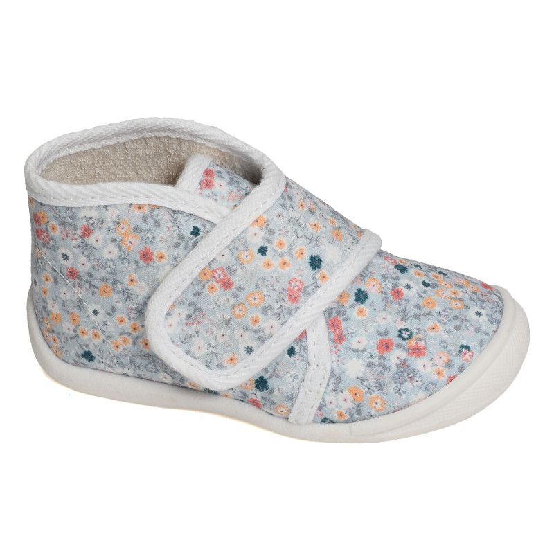 Chausson Bellamy Patine à motif fleuri et fermeture à scratch